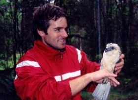 Eric Wood with a bird